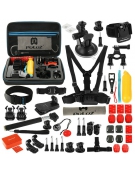 53 in 1 GoPro Accessoire Kit met oa. EVA hoes / case + borstband + Zuignap Houder 