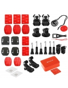 53 in 1 GoPro Accessoire Kit met oa. EVA hoes / case + borstband + Zuignap Houder 