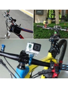 PULUZ Aluminium Fiets Handvat Adapter Bevestiging voor GoPro HERO 5 / 4/3 + / 3/2/1, Xiaoyi en vele andere merken (zwart)