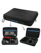 PULUZ 45 in 1  Ultieme Combo Kit, Inclusief EVA hoes (borstband Zuignap Houder , 3-wegs scharnierarmen J-haak houder etc