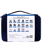 PULUZ 45 in 1  Ultieme Combo Kit, Inclusief EVA hoes (borstband Zuignap Houder , 3-wegs scharnierarmen J-haak houder etc