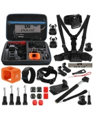 PULUZ 29 in 1 Accessories Combo Kit met EVA hoes (Borststrap + Hoofdband + Pols Strap + Drijvende Cover + etc) voor Gopro