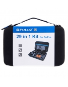 PULUZ 29 in 1 Accessories Combo Kit met EVA hoes (Borststrap + Hoofdband + Pols Strap + Drijvende Cover + etc) voor Gopro