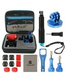 PULUZ 16 in 1 Accessoires Combo Kit heeft EVA hoes / case(borstband + Hoofdband + Zuignap Houder +etc ) voor GoPro 