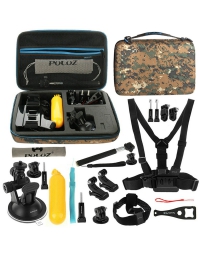 20 in 1 GoPro accessoire combo kit camo voor GoPro HERO 5 / 4 Session / 4 / 3+ / 3 / 2 / 1