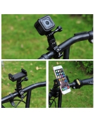 PULUZ 360 graden rotatie aluminium handgreep fiets adapter 