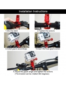 PULUZ 360 graden rotatie aluminium handgreep fiets adapter 