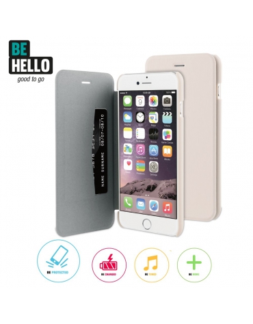 BeHello iPhone 6 / 6S Book Case Beige