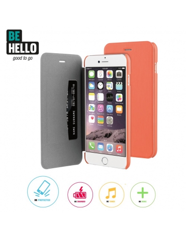 BeHello iPhone 6 / 6S Book Case Coral