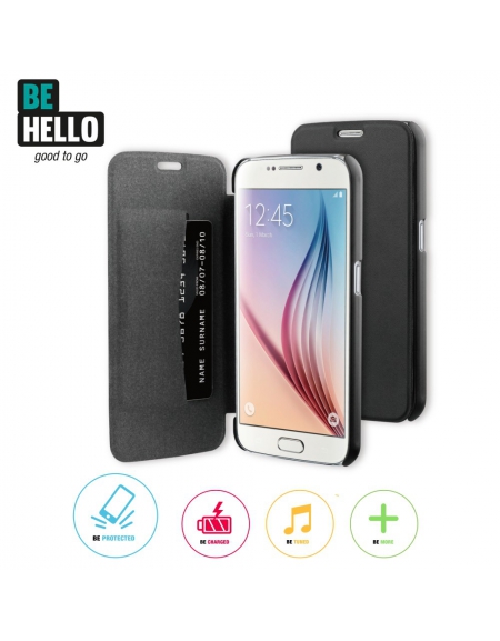 BeHello Samsung Galaxy S6 Book Case Black