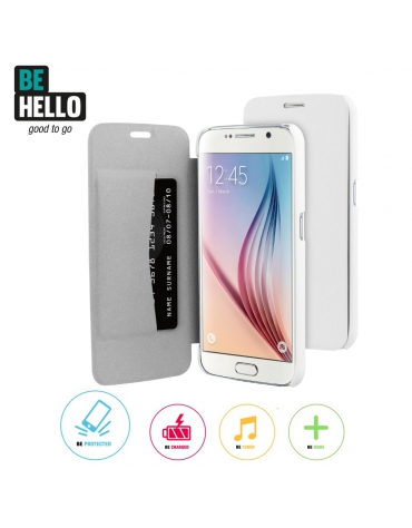 BeHello Samsung Galaxy S6 Book Case White
