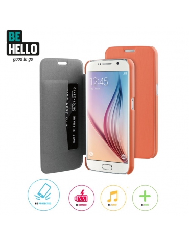 BeHello Samsung Galaxy S6 Book Case Coral