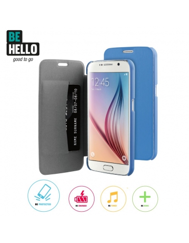 BeHello Samsung Galaxy S6 Book Case Blue
