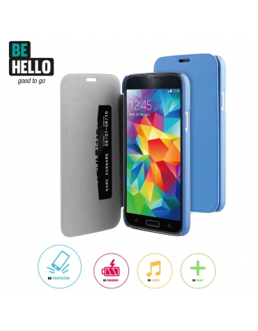 BeHello Samsung Galaxy S5 / S5 Neo Book Case Blue