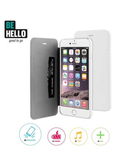 BeHello iPhone 6 Plus / 6S Plus Book Case White