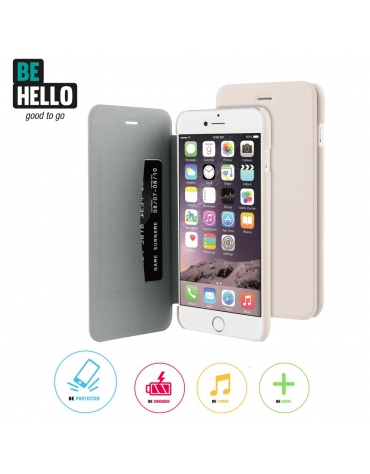 BeHello iPhone 6 Plus / 6S Plus Book Case Beige