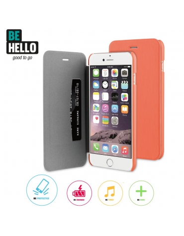 BeHello iPhone 6 Plus / 6S Plus Book Case Coral