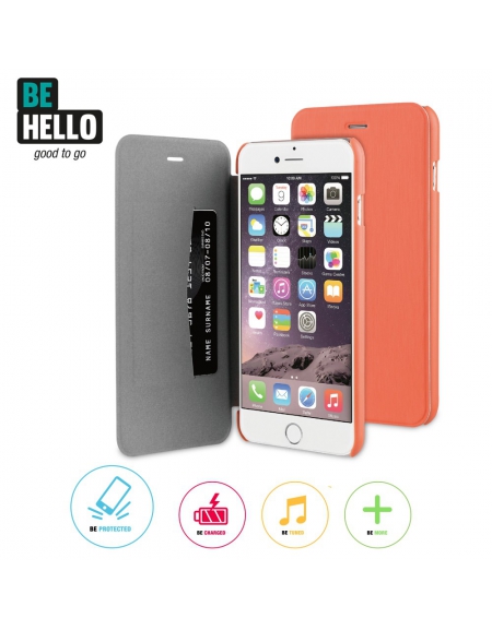 BeHello iPhone 6 Plus / 6S Plus Book Case Coral