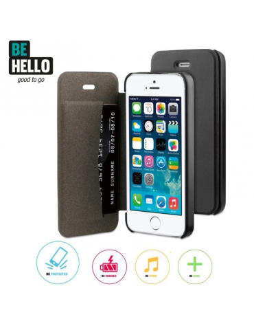 BeHello iPhone 5 / 5S / SE Book Case Black