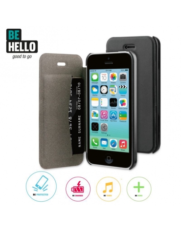 BeHello iPhone 5C Book Case Black