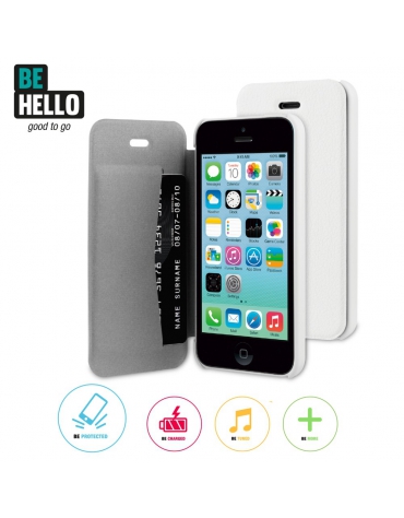 BeHello iPhone 5C Book Case White