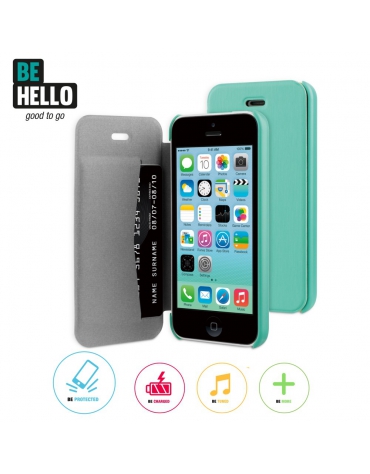 BeHello iPhone 5C Book Case Green