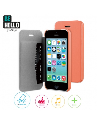 BeHello iPhone 5C Book Case Coral