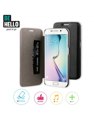BeHello Samsung Galaxy S6 Edge Book Case Black