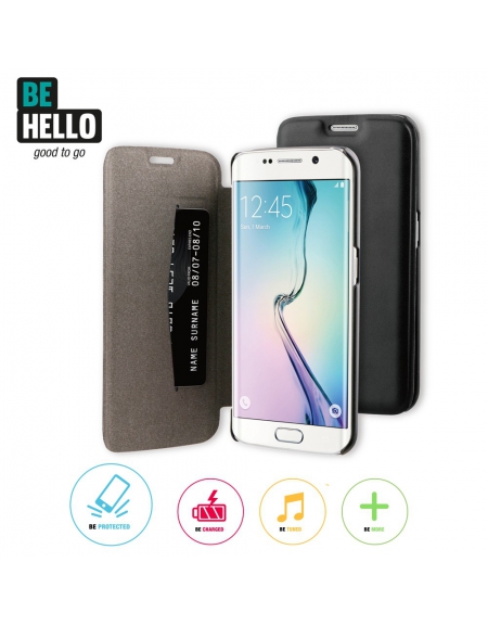 BeHello Samsung Galaxy S6 Edge Book Case Black