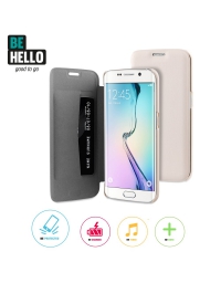 BeHello Samsung Galaxy S6 Edge Book Case Beige