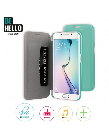 BeHello Samsung Galaxy S6 Edge Book Case Green