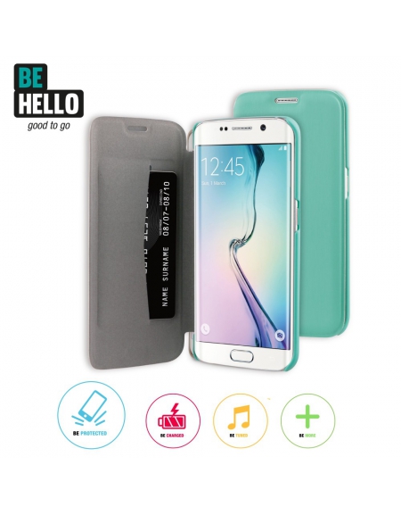 BeHello Samsung Galaxy S6 Edge Book Case Green