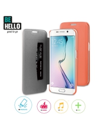 BeHello Samsung Galaxy S6 Edge Book Case Coral