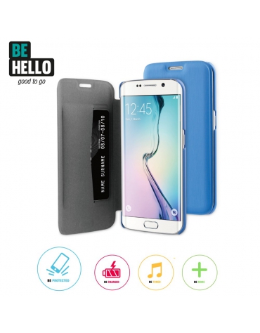 BeHello Samsung Galaxy S6 Edge Book Case Blue