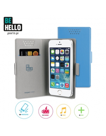 BeHello Universal Book Case Sticky Magnet Size L Blue