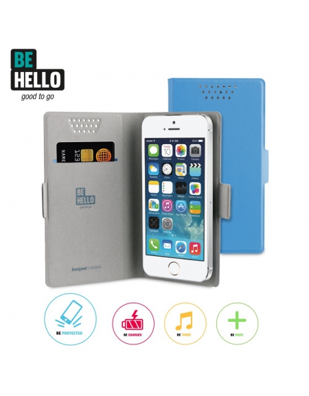 BeHello Universal Book Case Sticky Magnet Size L Blue