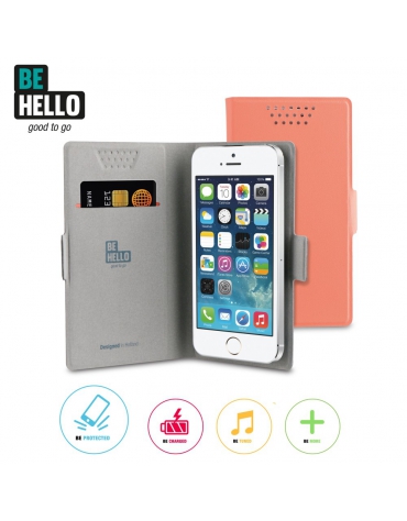 BeHello Universal Book Case Sticky Magnet Size L Coral