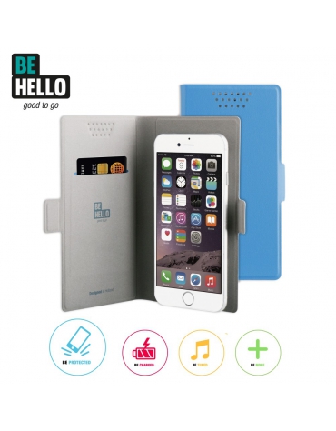 BeHello Universal Book Case Sticky Magnet Size XL Blue