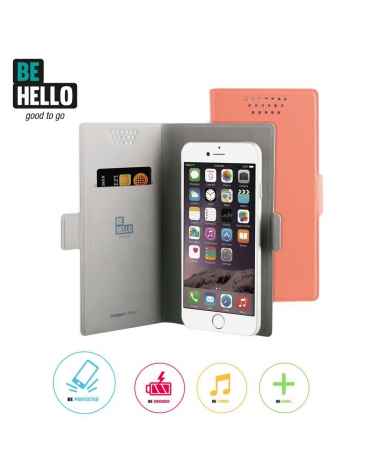 BeHello Universal Book Case Sticky Magnet Size XL Coral