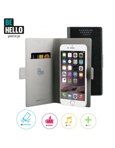 BeHello Universal Book Case Sticky Magnet Size XXL Black