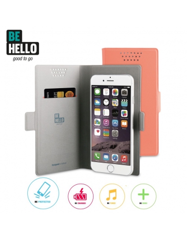 BeHello Universal Book Case Sticky Magnet Size XXL Coral