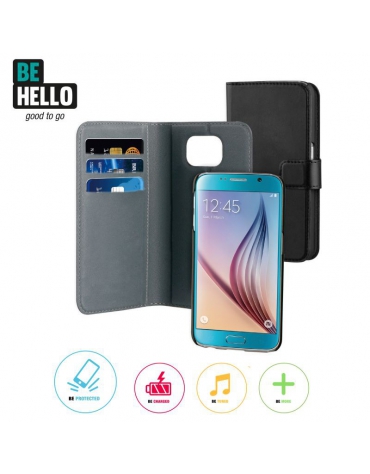 BeHello Samsung Galaxy S6 2-in-1 Wallet Case Black