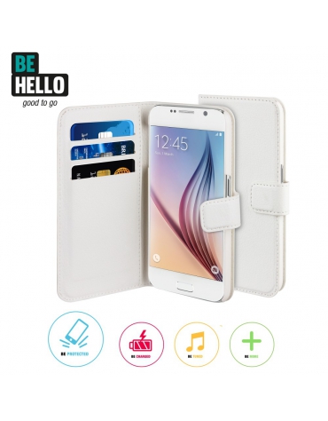 BeHello Samsung Galaxy S6 Wallet Case White