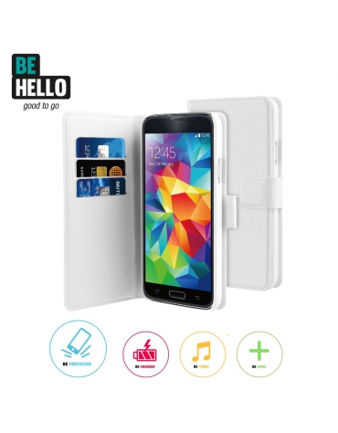 BeHello Samsung Galaxy S5 / S5 Neo Wallet Case White