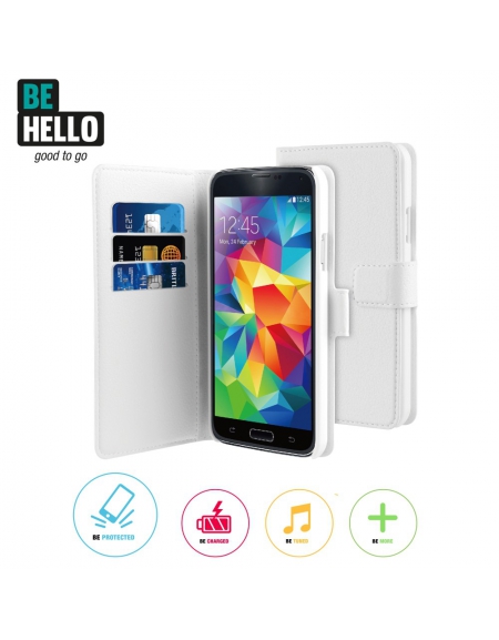 BeHello Samsung Galaxy S5 / S5 Neo Wallet Case White