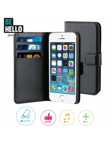 BeHello iPhone 5 / 5S / SE Wallet Case Black