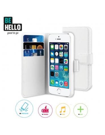BeHello iPhone 5 / 5S / SE Wallet Case White