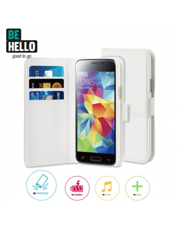 BeHello Samsung Galaxy S5 Mini Wallet Case White