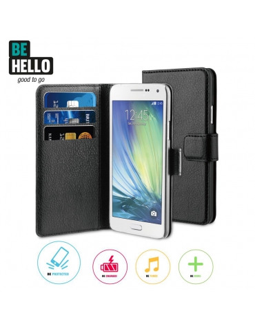 BeHello Samsung Galaxy A3 Wallet Case Black
