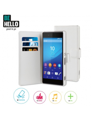 BeHello Sony Xperia Z3+ Wallet Case White